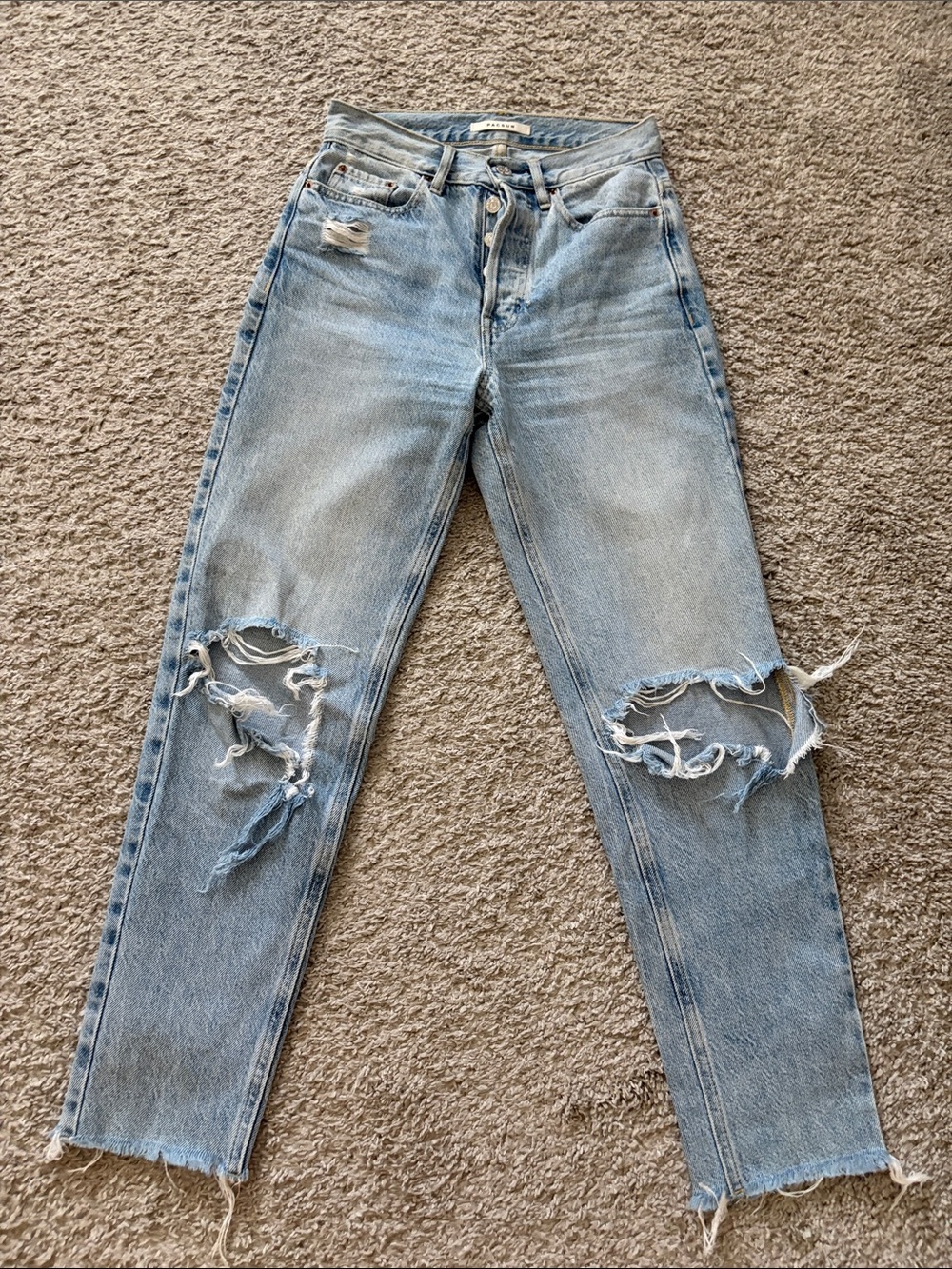 PacSun Light Blue Distressed Boyfriend Jeans Ultra High-Rise Slim